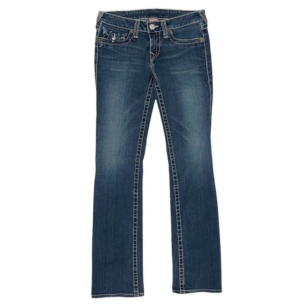 True Religion Billy Straight Leg Flap Pocket Jeans Size 29 (Actual 28) Inseam 31